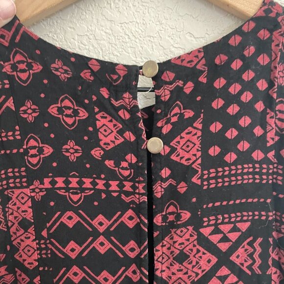 Ecote Black & Red Sleeveless A Line Dress Small - Picture 4 of 5